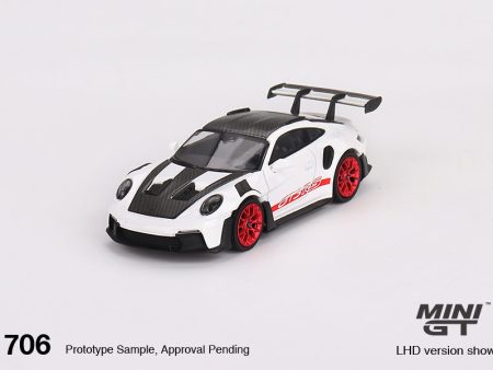 (Preorder) Mini GT 1:64 Porsche 911 (992) GT3 RS Weissach Package – White with Pyro Red- MiJo Exclusives For Cheap