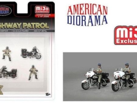 American Diorama 1:64 Mijo Exclusive Figures Highway Patrol Police Motorcycles 3,600 Set Discount