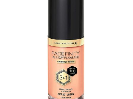 Crème Make-up Base Max Factor Facefinity 3-in-1 Spf 20 Nº 80 Bronze 30 ml Sale