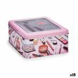 Storage Box Make-up Pink Tin 18 x 8,5 x 18 cm (18 Units) Online Sale