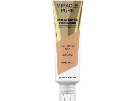 Crème Make-up Base Max Factor Miracle Pure Nº 45 Warm almond Spf 30 30 ml Online Sale