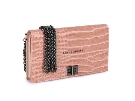 Women s Handbag Laura Ashley DUTHIE-CROCO-POWDER Pink 19 x 11 x 3 cm Hot on Sale