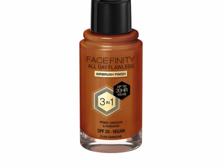 Crème Make-up Base Max Factor Face Finity All Day Flawless 3-in-1 Spf 20 Nº C105 Ganache 30 ml Fashion