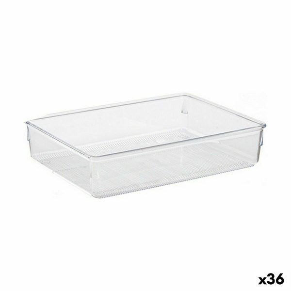 Drawer Organizer Multi-use Transparent Plastic 24 x 5,5 x 15,8 cm (36 Units) For Sale