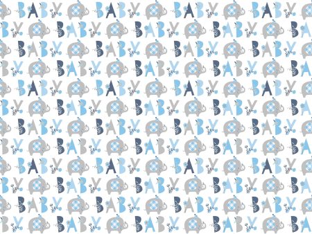 Blue Floral Elephant Gift Wrap 30 x 5ft Online Hot Sale