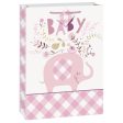 Pink Floral Elephant Jumbo Gift Bag Sale