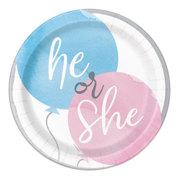 Gender Reveal Party Round 7  Dessert Plates, 8ct For Sale