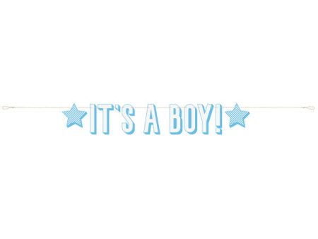 Blue  It s a Boy  Letter Banner For Cheap