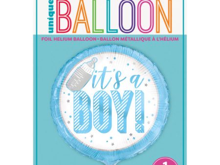 Blue It‰ۡó»s a Boy Round Foil Balloon 18 , Package Online Sale